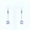 Mauboussin Gueule d'Amour pendants earrings in white gold,  amethysts and diamonds - 360 thumbnail