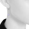Mauboussin Gueule d'Amour pendants earrings in white gold,  amethysts and diamonds - Detail D1 thumbnail