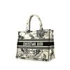 Dior Book Tote shopping bag in white and navy blue canvas - 00pp thumbnail