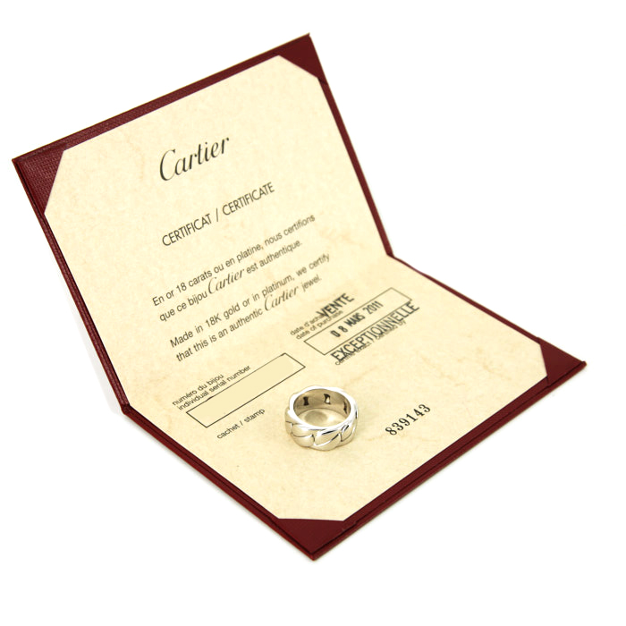 Anello Cartier Diva in oro bianco - Detail D2