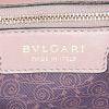 Bulgari Isabella Rossellini shoulder bag in brown leather and beige canvas - Detail D4 thumbnail