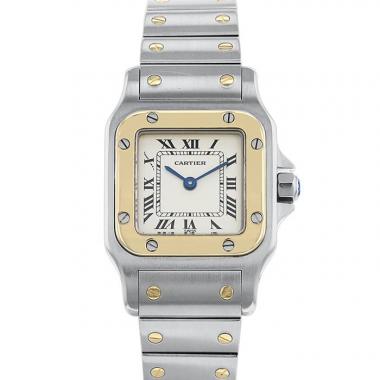 Cartier Santos Galbée watch in gold and stainless steel Ref:  1567 Circa  1990