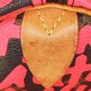 Bolso de mano Louis Vuitton  Speedy Editions Limitées en lona Monogram marrón y roja y cuero natural - Detail D3 thumbnail