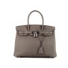 Hermes Birkin 30 cm handbag in grey togo leather - 360 thumbnail