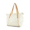 Louis Vuitton Totally handbag in azur damier canvas and natural leather - 00pp thumbnail