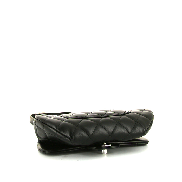 Chanel clutch-belt in black quilted leather - Detail D4