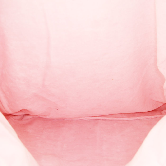 Chanel Grand Shopping shopping bag in pink terry fabric - Detail D2