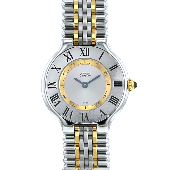 Cartier Must 21 watch in stainless steel and gold plated Ref:  1340 Circa  1990 - 00pp
