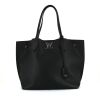 Louis Vuitton shopping bag in black leather - 360 thumbnail
