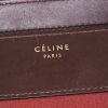 Bolso de mano Celine Luggage en cuero color burdeos y marrón y ante beige - Detail D3 thumbnail