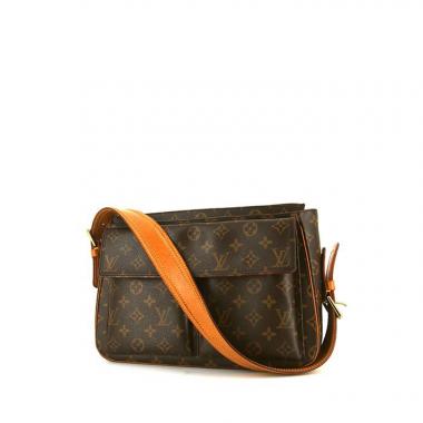 Borsa Louis Vuitton Viva Cité in tela monogram marrone e pelle naturale