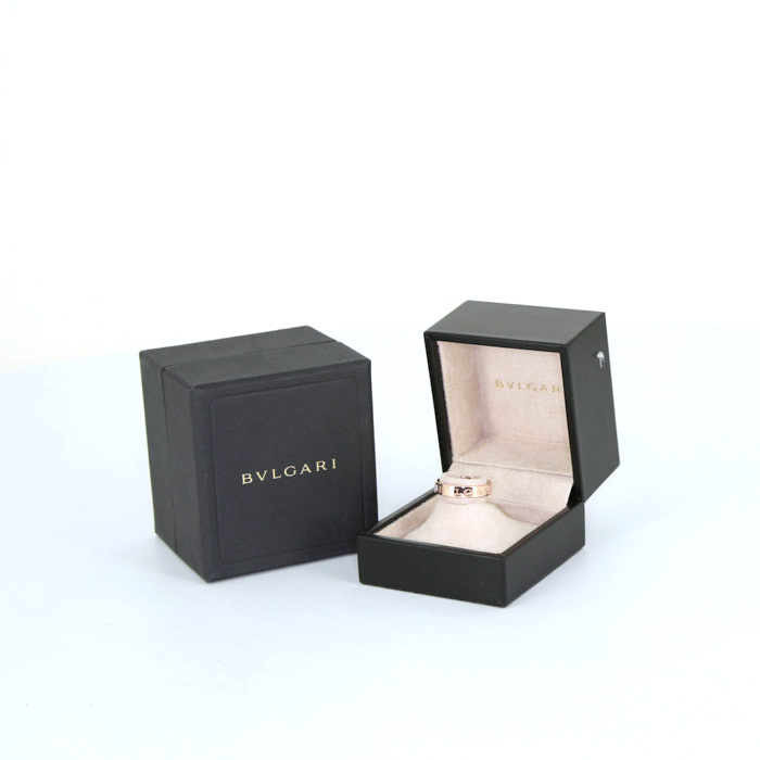 Bulgari Bulgari ring in pink gold and diamond - Detail D2