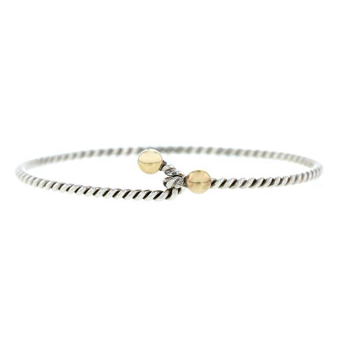 Bracciale apribile Tiffany & Co in argento e oro giallo - 00pp