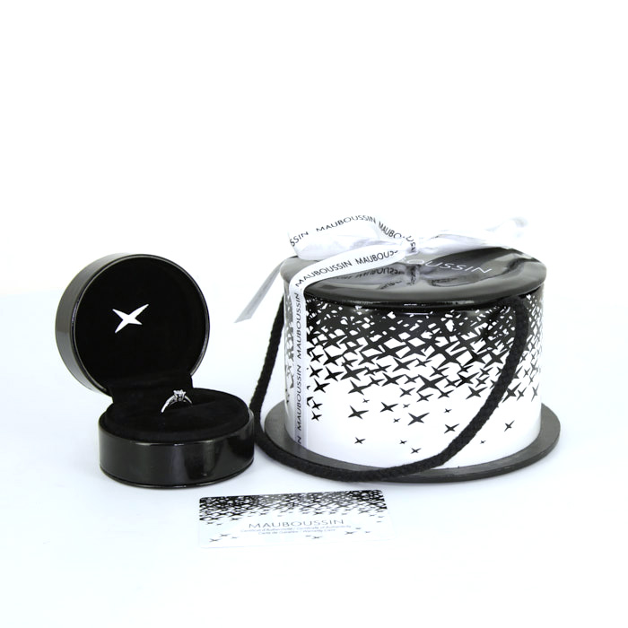 Sortija Mauboussin Tu es le sel de ma vie #3 en oro blanco y diamantes - Detail D2