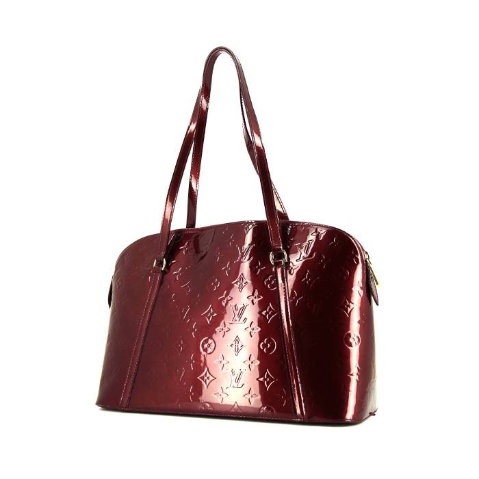 Louis Vuitton Avalon Moyen Modèle handbag in burgundy monogram patent leather - 00pp