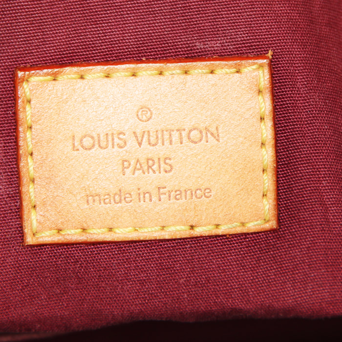 Louis Vuitton Avalon Moyen Modèle handbag in burgundy monogram patent leather - Detail D3
