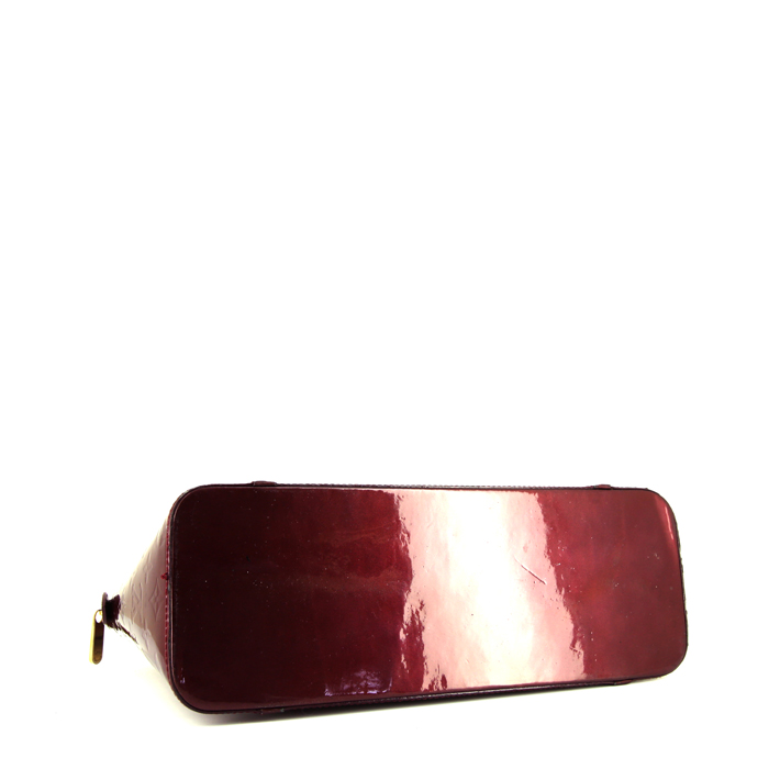 Louis Vuitton Avalon Moyen Modèle handbag in burgundy monogram patent leather - Detail D4
