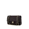 Chanel Timeless handbag in black quilted grained leather - 00pp thumbnail