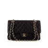 Chanel Timeless handbag in black quilted grained leather - 360 thumbnail