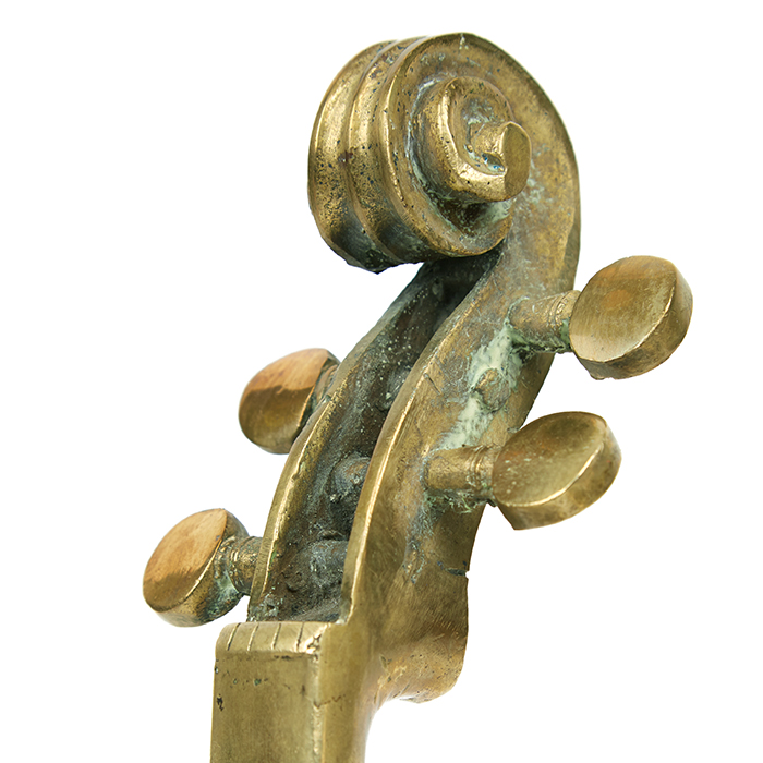 Arman, "Violon", gilded patinated bronze sculpture, Jacques Putman limited edition, signed and numbered, of 1972 - Detail D3