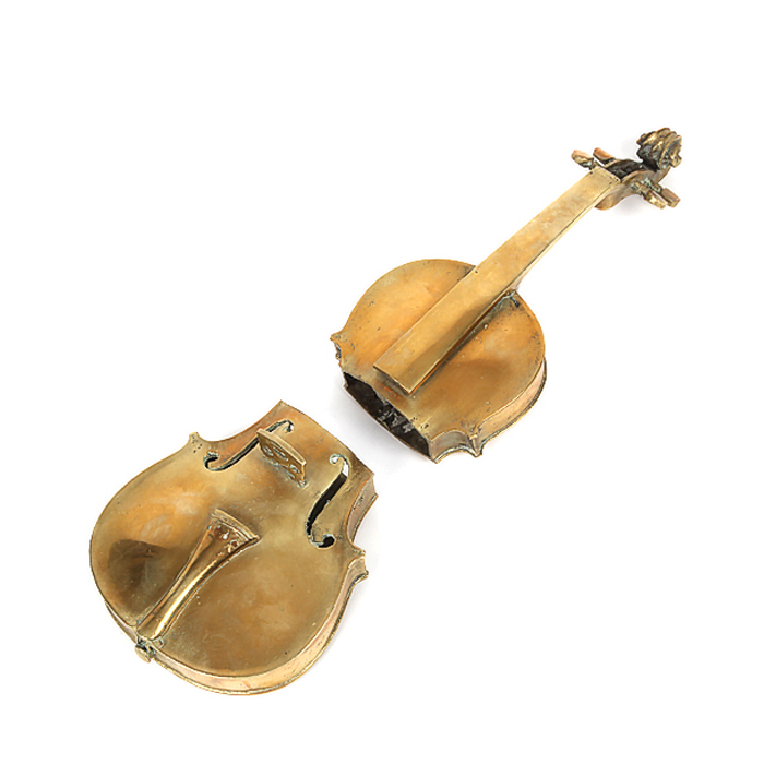 Arman, "Violon", gilded patinated bronze sculpture, Jacques Putman limited edition, signed and numbered, of 1972 - Detail D4