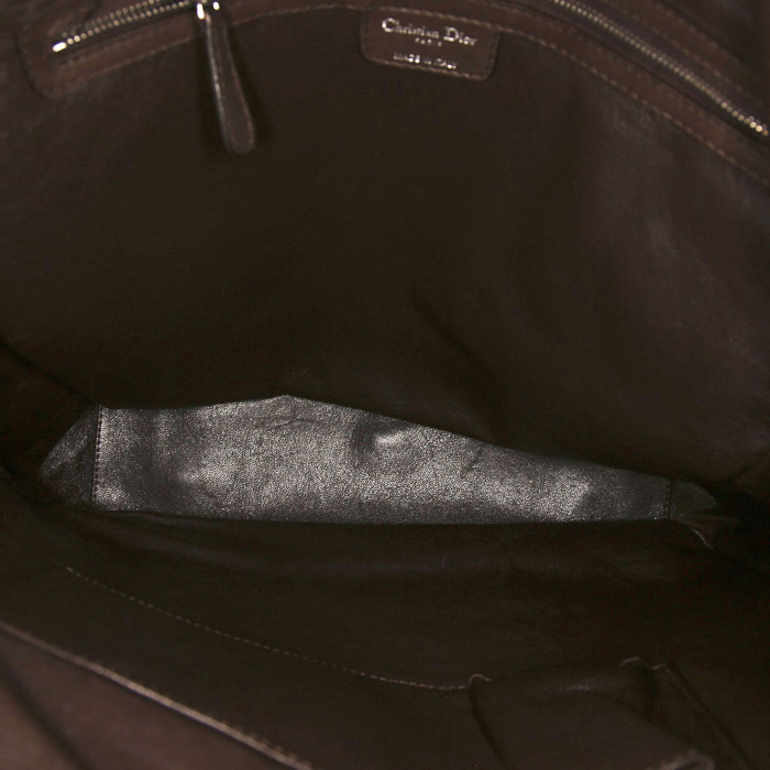 Bolso Cabás Dior Dior Soft en cuero cannage marrón - Detail D2