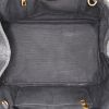 Prada Jacquard shopping bag in black logo canvas - Detail D3 thumbnail