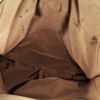 Louis Vuitton shopping bag in black canvas and brown leather - Detail D2 thumbnail