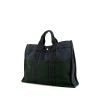 Bolso Cabás Hermes Toto Bag - Shop Bag en lona azul, verde y negra - 00pp thumbnail
