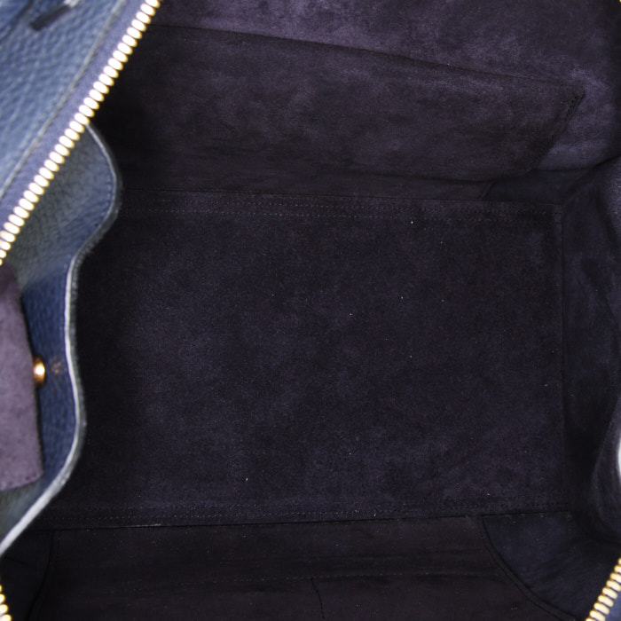 Sac à main Celine Ring en cuir grainé bleu - Detail D2