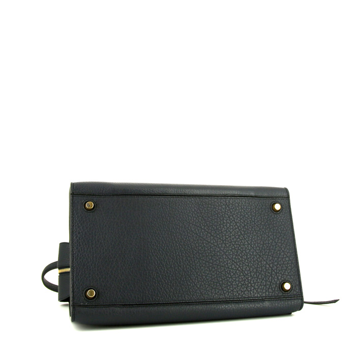 Borsa Celine Ring in pelle martellata blu - Detail D4