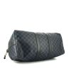 Louis Vuitton Keepall 45 travel bag in blue Cobalt damier canvas and black leather - Detail D5 thumbnail