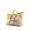 Dolce & Gabbana shopping bag in beige canvas and yellow leather - 00pp thumbnail