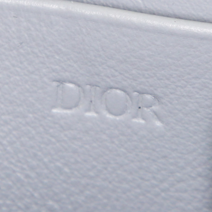 Borsa a tracolla Dior  in tela grigia e pelle grigia - Detail D3