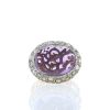 Pomellato Tango ring in pink gold,  amethyst and brown diamonds - 360 thumbnail