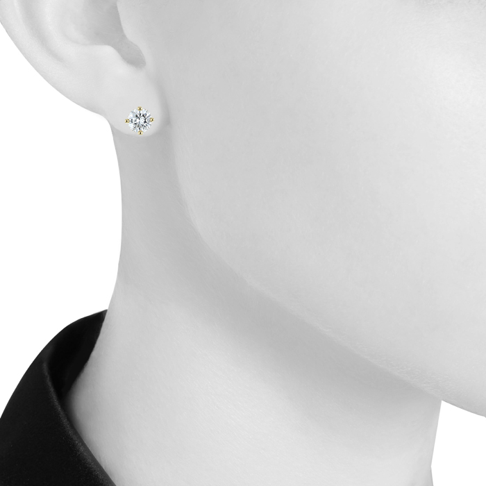 Cartier 1895 earrings in yellow gold and diamonds (2 x 0,60 carat)