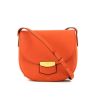 Bolso bandolera Céline Trotteur modelo pequeño en cuero granulado naranja - 360 thumbnail