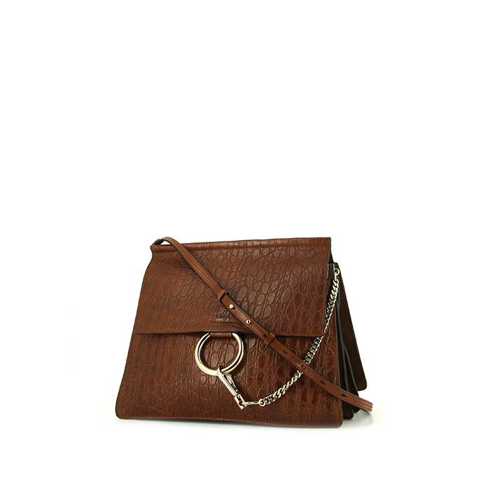 Chloé Faye shoulder bag in brown leather - 00pp