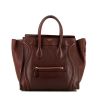 Celine Luggage small model handbag in burgundy leather - 360 thumbnail