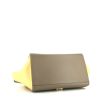 Bolso de mano Celine Trapeze modelo mediano en cuero color crema, amarillo y gris - Detail D5 thumbnail