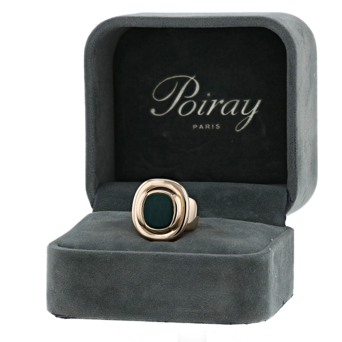 Sortija Poiray Ma Préférence en oro rosa y malachite - Detail D2