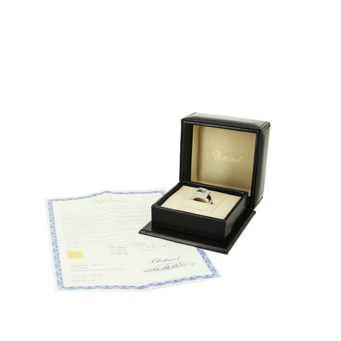 Anello Chopard Happy Diamonds in oro bianco e diamanti - Detail D2