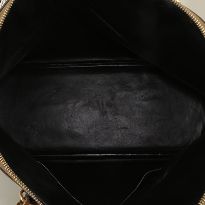 Sac à main Hermès  Bolide 35 cm en cuir noir et gold - Detail D3