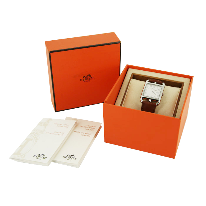 Hermes Cape Cod watch in stainless steel Ref:  CC2.710 Circa  2008 - Detail D2