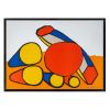 Alexander Calder, "Composition rouge, bleu, jaune", lithographie en couleurs sur papier, signée, numérotée et encadrée, vers 1970/1975 - 00pp thumbnail