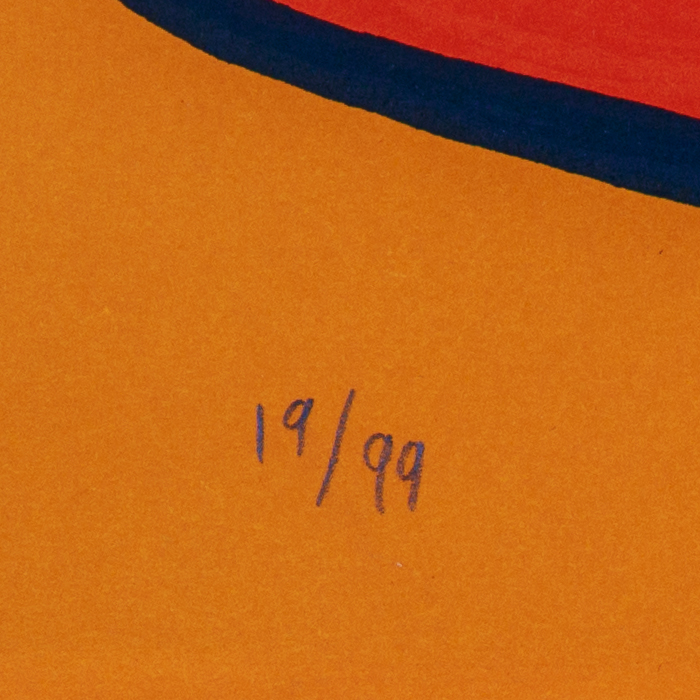 Alexander Calder, "Composition rouge, bleu, jaune", lithograph on paper, signed, numbered and framed, around 1970/1975 - Detail D3