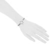 Hermes Chaine d'Ancre medium model bracelet in silver - Detail D1 thumbnail