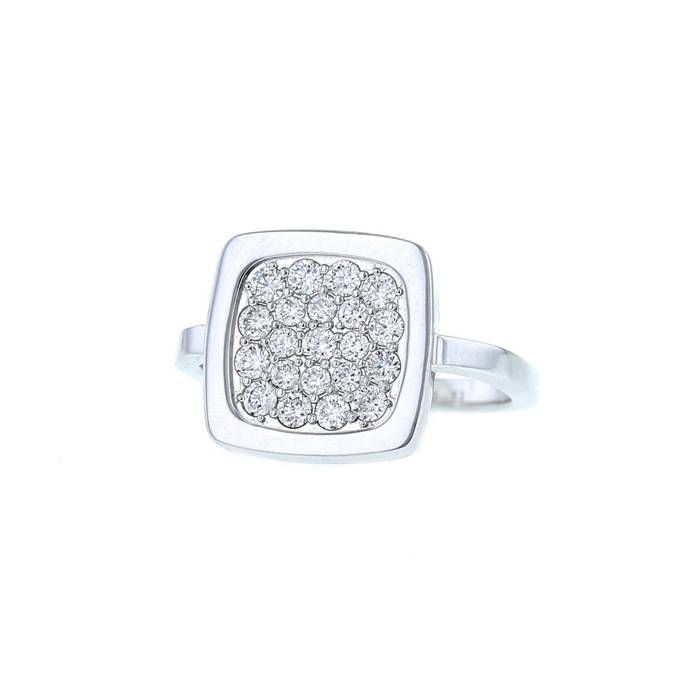 Sortija Dinh Van Impressions modelo grande en oro blanco y diamantes - 00pp
