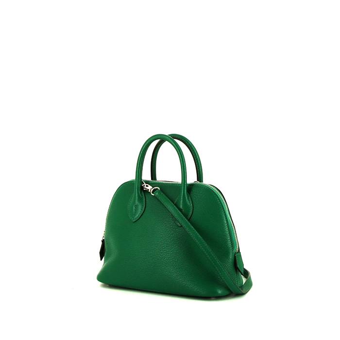 Hermes Bolide mini handbag in green Vertigo Mysore leather - 00pp