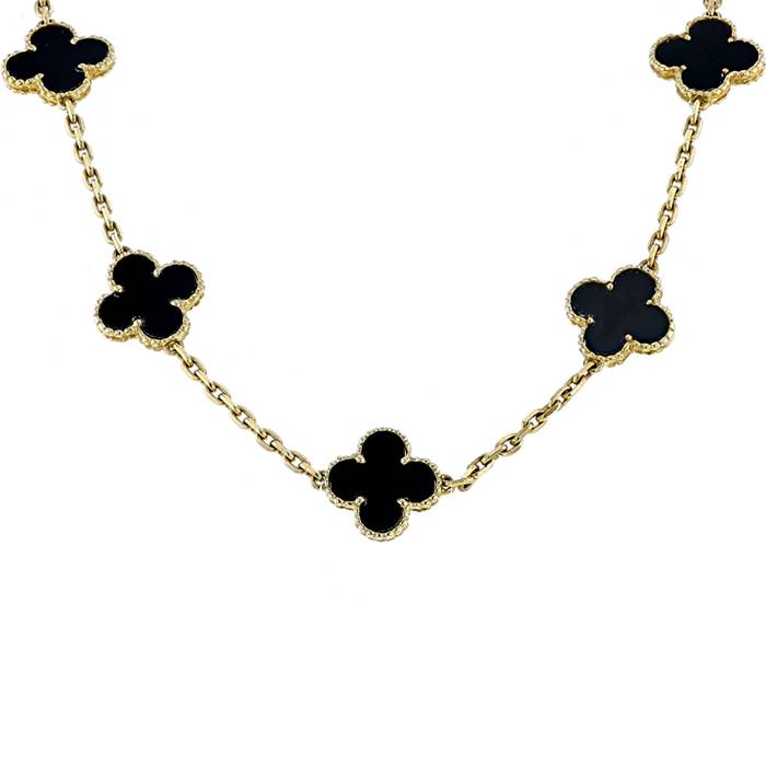 Collar Van Cleef & Arpels Alhambra Vintage en oro amarillo y ónix